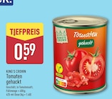 Tomaten gehackt von KING'S CROWN für 0,59 € bei ALDI Nord im Angebot Tomaten gehackt von KING'S CROWN im aktuellen ALDI Nord Prospekt