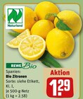 Bio Zitronen im Angebot bei REWE in Meerbusch Bio Zitronen Angebote von REWE Bio bei REWE Meerbusch für 1,29 €