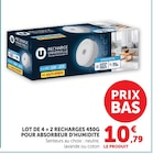 Lot de 4 + 2 recharges 450g pour absorbeur d'humidite - U dans le catalogue Super U