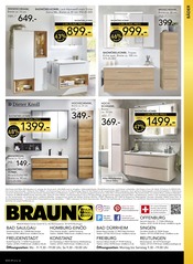 Badmöbel im BRAUN Möbel-Center Prospekt in Nürtingen Aktueller BRAUN Möbel-Center Prospekt mit Badmöbel, "Verlängert - wir feiern weiter!", Seite 16