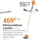 Débroussailleuse à guidon FSA 120 - AP System en promo chez Espace Emeraude Caen à 469,00 €