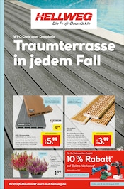 Terrassendielen im Hellweg Prospekt in Mettmann Aktueller Hellweg Prospekt mit Terrassendielen, "Die Profi-Baumärkte", Seite 1