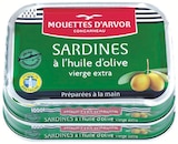 Sardines à l'huile d'olive vierge extra x 2 - MOUETTES D'ARVOR - Intermarché à Nantes Sardines à l'huile d'olive vierge extra x 2 - MOUETTES D'ARVOR en promo chez Intermarché Nantes à 4,61 €