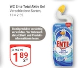 Total Aktiv Gel im Angebot bei GLOBUS in Saarlouis Total Aktiv Gel Angebote von WC Ente bei GLOBUS Saarlouis für 1,89 €
