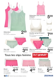 Prix et réduction Culotte Femme dans le prospectus Zeeman en cours Offre Culotte Femme dans le catalogue Zeeman du moment à la page 5