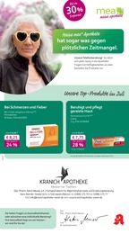 mea - meine apotheke Prospekt für Waren mit 4 Seiten mea - meine apotheke Prospekt für Waren: "Unsere Juli-Angebote", 4 Seiten, 01.07.2025 - 31.07.2025