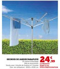 Sechoir de jardin parapluie en promo chez Hyper U Orléans à 24,99 €