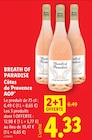 Côtes de Provence AOP - BREATH OF PARADISE en promo à 4,33 € chez Lidl Côtes de Provence AOP - BREATH OF PARADISE dans le catalogue Lidl
