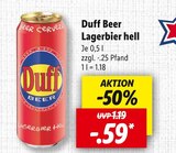 Duff Beer Lagerbier hell im aktuellen Lidl Prospekt