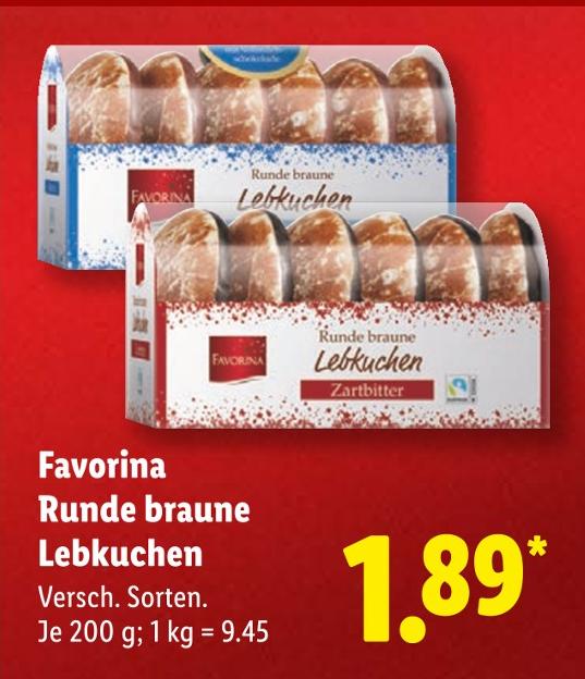 Runde braune Lebkuchen