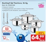 Kochtopf-Set Trentiono, 16-tlg. von GSW im aktuellen Netto Marken-Discount Prospekt für 64,99 €