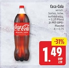 Coca-Cola im Angebot bei WEZ in Vlotho Coca-Cola Angebote bei WEZ Vlotho für 1,49 €