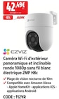 Caméra Wi-Fi d’extérieur panoramique et inclinable ronde 1080p sans fil blanc électrique 2MP H8c - EZVIZ - Screwfix à Villiers-le-Bel Caméra Wi-Fi d’extérieur panoramique et inclinable ronde 1080p sans fil blanc électrique 2MP H8c - EZVIZ en promo chez Screwfix Villiers-le-Bel à 42,49 €