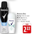 Deo Spray Angebote von Rexona bei E center Ulm für 2,22 €