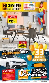 Esszimmer im Sconto SB Prospekt in Halle Aktueller Sconto SB Prospekt mit Esszimmer, "MÖBEL SOFORT", Seite 1