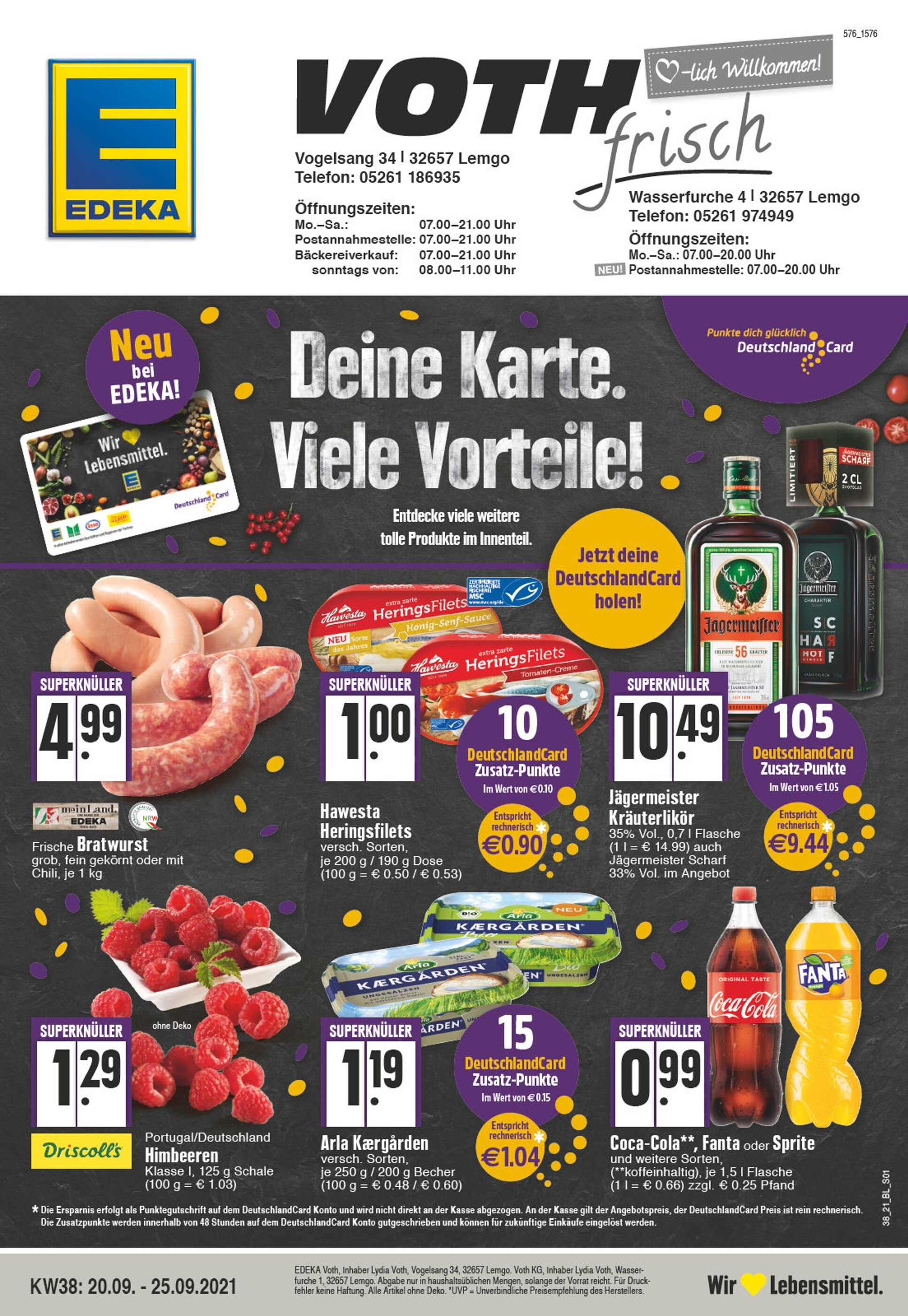 EDEKA Prospekt für Vlotho mit 32 Seiten EDEKA Prospekt für Vlotho: "Aktuelle Angebote", 32 Seiten, 20.09.2021 - 25.09.2021