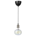 Lampenaufhängung +LED-Leuchtmittel vernickelt/ellipsenförmig bunt Angebote von JÄLLBY / MOLNART bei IKEA Neumünster für 24,99 €