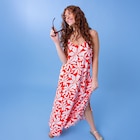 Robe avec bretelles longue orange femme - CREEKS en promo chez La Halle Robe avec bretelles longue orange femme - CREEKS dans le catalogue La Halle