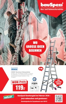 bauSpezi Freystadt Prospekt der aktuellen Woche, gültig von 30.01.2026 bis 16.02.2026 Aktueller bauSpezi Freystadt Prospekt "WO GROSSE IDEEN BEGINNEN" mit 8 Seiten