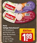 REWE Oberhaching - Saftige Fleischwurst mit Knoblauch geräuchert Angebot im Prospekt Saftige Fleischwurst mit Knoblauch geräuchert bei REWE im Oberhaching Prospekt für 1,99 €