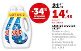 LESSIVE LIQUIDE - SKIP - Super U à Clermont-Ferrand LESSIVE LIQUIDE - SKIP en promo chez Super U Clermont-Ferrand à 14,48 €