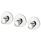 Haken, selbstklebend verchromt im Angebot bei IKEA in Fulda Haken, selbstklebend verchromt Angebote von SKOGHALL bei IKEA Fulda für 4,99 €