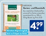 Garten- und Rasenkalk von Gardenline im aktuellen ALDI SÜD Prospekt