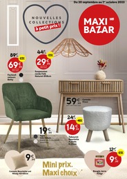 Maxi Bazar Catalogue "NOUVELLES COLLECTIONS à petit prix !", 14 pages, La Maladrerie, 20/09/2023 - 01/10/2023 Maxi Bazar Catalogue "NOUVELLES COLLECTIONS à petit prix !", 14 pages, La Maladrerie, 20/09/2023 - 01/10/2023