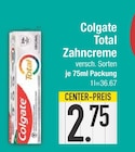Total Zahncreme im EDEKA Prospekt Total Zahncreme von Colgate im aktuellen EDEKA Prospekt für 2,75 €