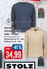 Herren-Strickpullover oder -Troyer Angebote bei Kaufhaus Stolz Rostock für 34,99 €