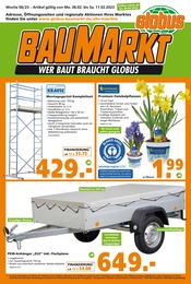 Globus-Baumarkt Prospekt "WER BAUT BRAUCHT GLOBUS" für Waiblingen, 16 Seiten, 05.02.2023 - 11.02.2023 Globus-Baumarkt Prospekt "WER BAUT BRAUCHT GLOBUS" für Waiblingen, 16 Seiten, 05.02.2023 - 11.02.2023