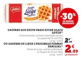 Gaufres aux oeufs frais sucre glace - Lotus en promo chez Super U Béziers à 2,09 €