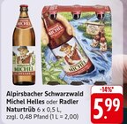 Helles oder Radler Naturtrüb im Angebot bei E center in Albstadt Helles oder Radler Naturtrüb Angebote von Alpirsbacher Schwarzwald Michel bei E center Albstadt für 5,99 €