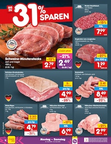 Schweinefleisch im Netto Marken-Discount Prospekt "Aktuelle Angebote" mit 75 Seiten (Pforzheim)