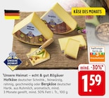 Allgäuer Hofkäse oder Bergkäse bei EDEKA im Renningen Prospekt für 1,59 €