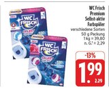 Premium Selbst-aktiv Farbspüler im Angebot bei EDEKA in Erlangen Premium Selbst-aktiv Farbspüler Angebote von WC Frisch bei EDEKA Erlangen für 1,99 €