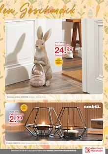 Kerzen im Möbelzentrum Pforzheim Prospekt "Ostern & Porzellan" mit 48 Seiten (Karlsruhe)