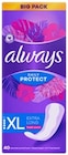 Slipeinlagen Daily Protect XL mit Duft von Always für 2,59 € bei REWE im Angebot Slipeinlagen Daily Protect XL mit Duft von Always im aktuellen REWE Prospekt