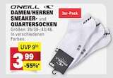 Damen/Herren Sneaker- und Quartersocken im Angebot bei Marktkauf in Friedrichshafen Damen/Herren Sneaker- und Quartersocken Angebote von O'Neill bei Marktkauf Friedrichshafen für 3,99 €