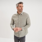 Chemise manches longues coton vert kaki homme à 25,99 € dans le catalogue La Halle