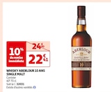 WHISKY 10 ANS SINGLE MALT - ABERLOUR en promo chez Auchan Supermarché Ris-Orangis à 22,41 €