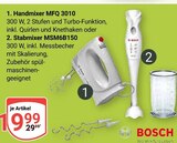 Handmixer MFQ 3010 Angebote von Bosch bei GLOBUS Kaarst für 19,99 €