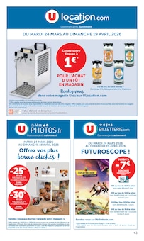 Catalogue Hyper U, 24/03/2026 - 19/04/2026, LES PRIX BAS du plein air, 44 pages Prospectus Hyper U en cours, "LES PRIX BAS du plein air", 44 pages