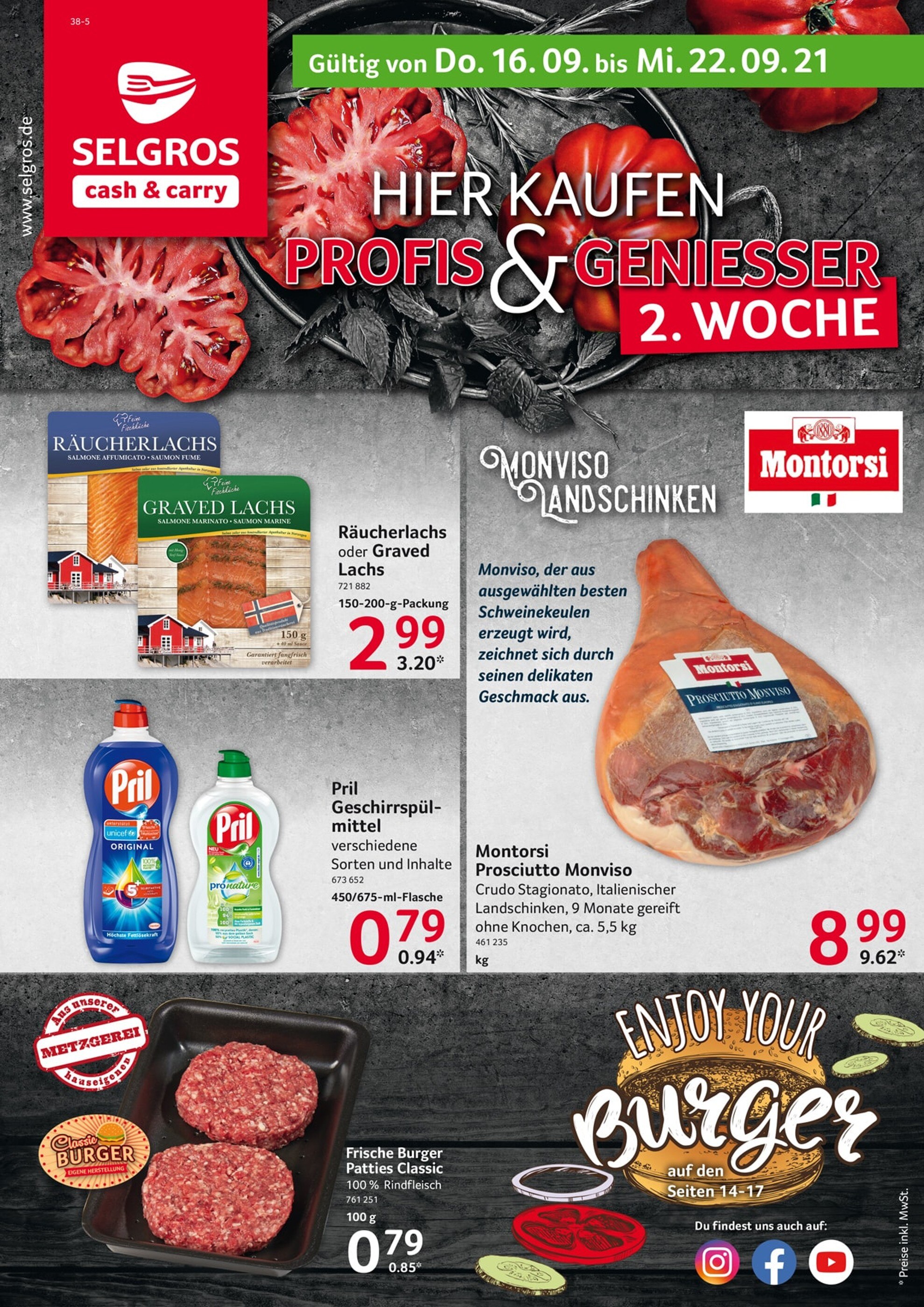 Selgros Prospekt für Dillenburg mit 32 Seiten Selgros Prospekt für Dillenburg: "Food", 32 Seiten, 16.09.2021 - 22.09.2021