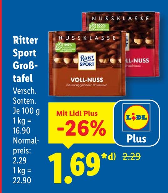 Großtafel Voll-Nuss