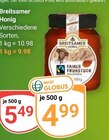 Honig im Angebot bei GLOBUS in Wiesbaden Honig Angebote von Breitsamer bei GLOBUS Wiesbaden für 4,99 €