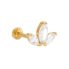 Piercing en or jaune et oxydes de zirconium 3 navettes dans le catalogue E.Leclerc