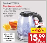 Glas-Wasserkocher Angebote von GOURMETmaxx bei Netto Marken-Discount Frankenthal für 15,99 €