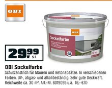 Sockelfarbe bei OBI in Cottbus Sockelfarbe im Angebot bei OBI Cottbus für 29,99 €