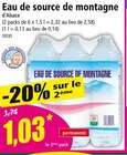 Promo Eau de source de montagne d’Alsace à 1,03 € dans le catalogue Norma à Thionville